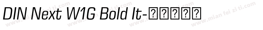 DIN Next W1G Bold It字体转换